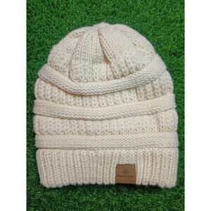 PAGE ONE Cream Cable-Knit Beanie - New & Stylish!